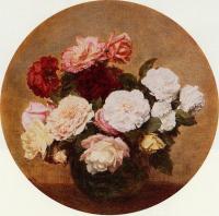 Fantin-Latour, Henri - A Large Bouquet of Roses